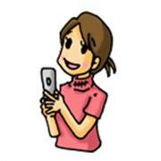 携帯をもった女性