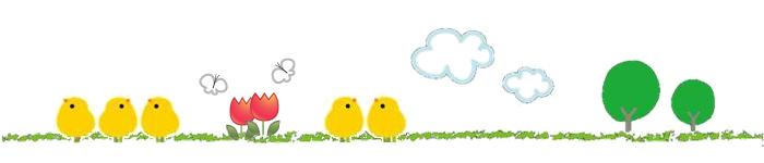 野原であそぶひよこ達